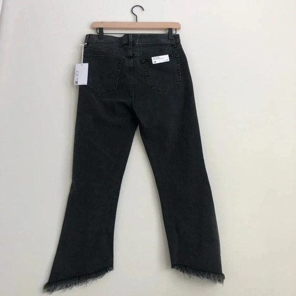 New Joes Jean Callie Crop Bootcut Jean High Waist asymmetrical frayed hem Y2k - Picture 3 of 8
